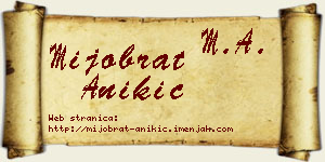 Mijobrat Anikić vizit kartica